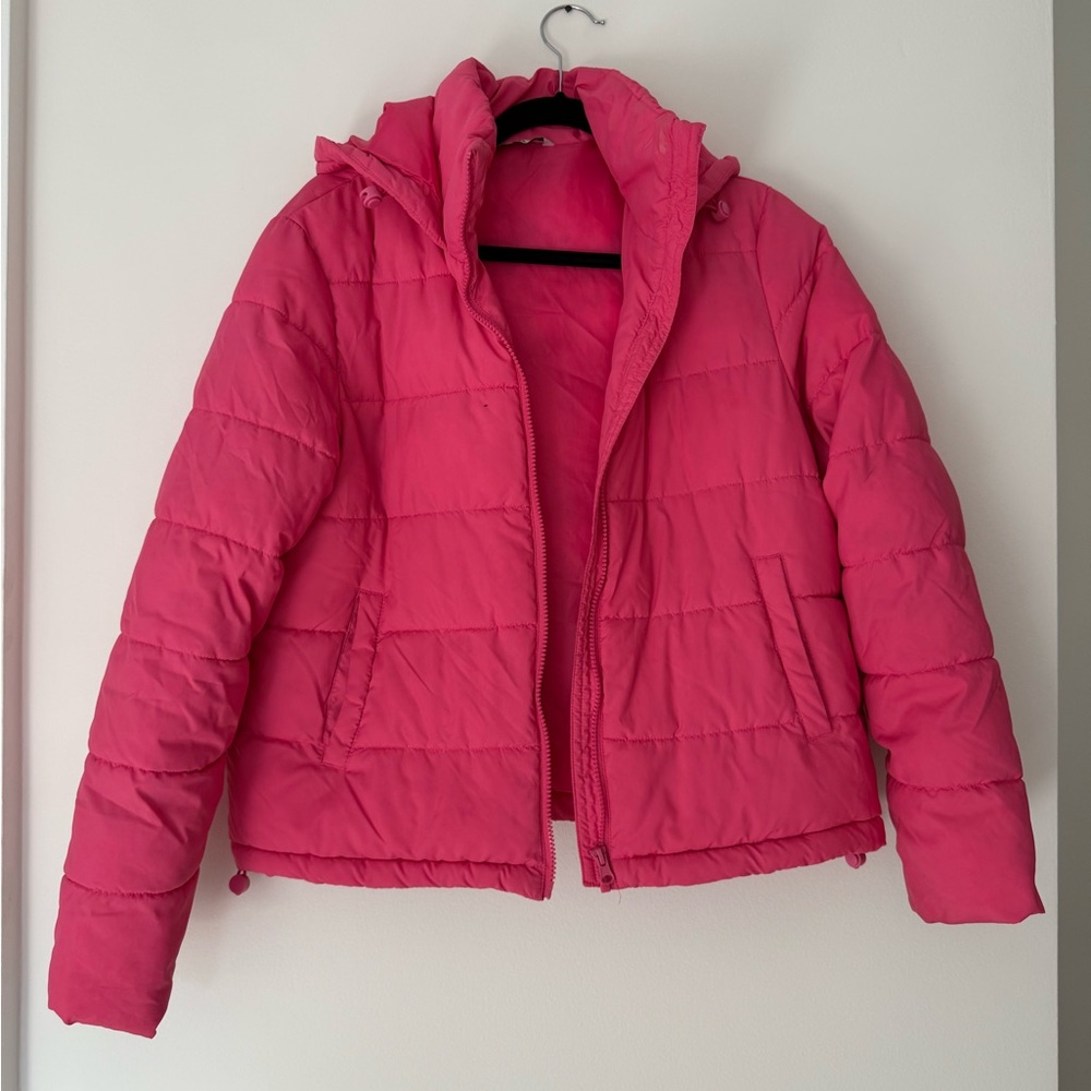 Women's Pink Puffer Jacket
